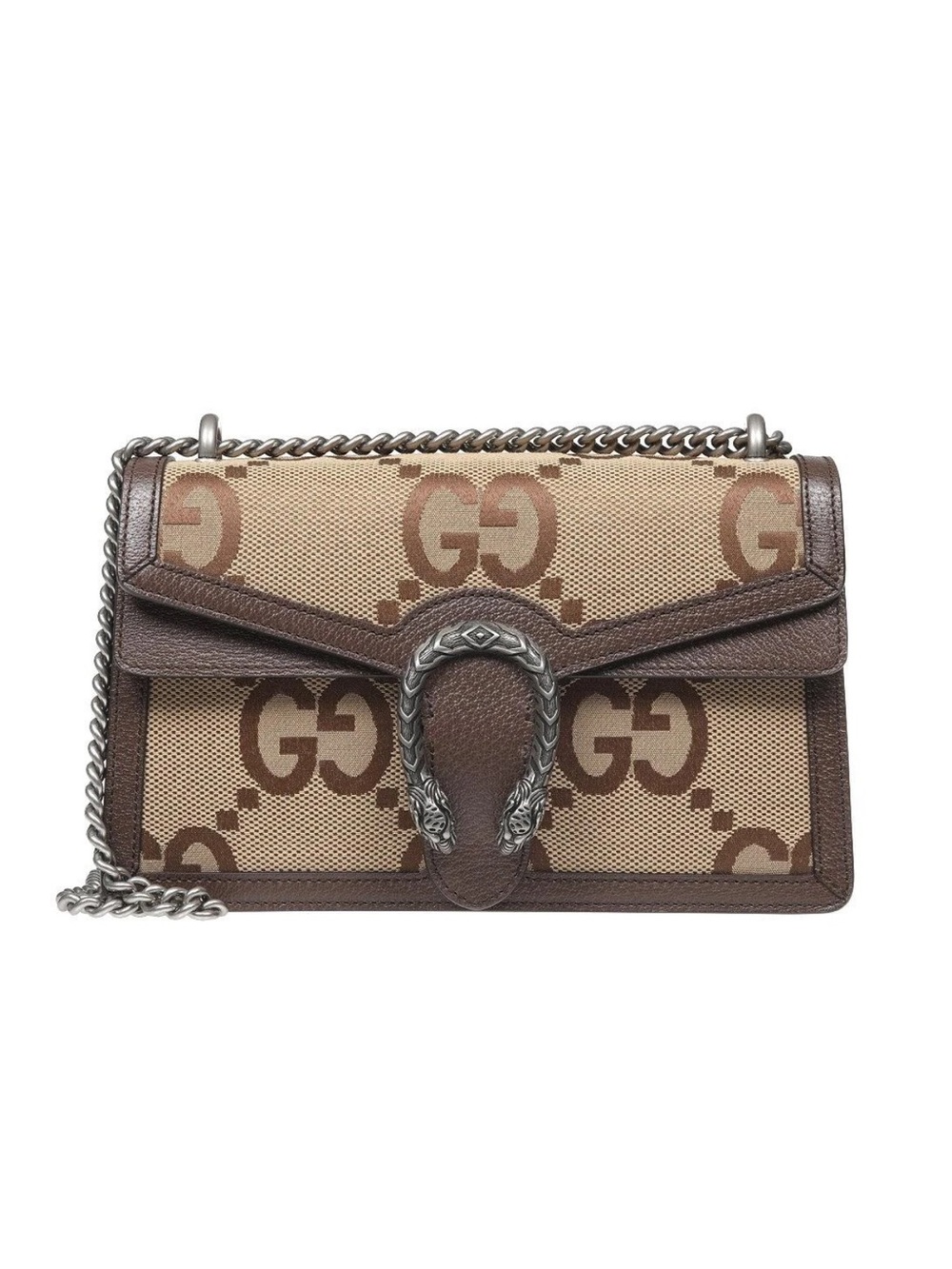 NEW GUCCI DIONYSUS CANVAS LEATHER MAXI GG CHAIN SHOULDER BAG